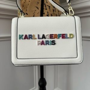 Brand New Karl Langerfeld rhinestone and leather purse!